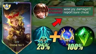 GLOBAL JOY WTF ONE HIT BUILD!! 200% MAGIC POWER HACK!?😱 (must try!) - MLBB
