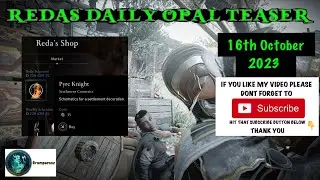 REDAS DAILY OPAL TEASER PYRE KNIGHT SCHEMATIC FOR A SETTLEMENT DECORATION 16/10/2023 ACValhalla