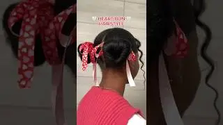 Heart Buns on Natural Hair &hearts;️ #naturalhairtutorial #hairinspo