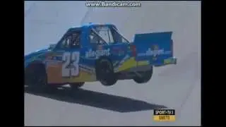 Spencer Gallagher AIRBOURN CRASH at Michigan 2015| NASCAR Trucks (HD)