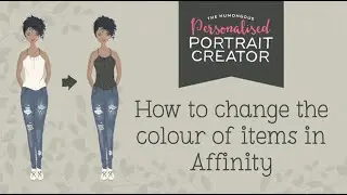 Personalised Portrait Creator: change colour of items and add patterns in Affinity Designer