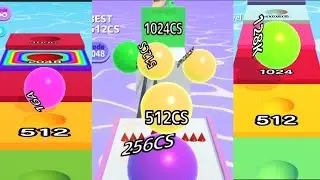 Live: Ball Run 2048 vs Ball Run 2048 Infinity Mode vs Ball Run Infinity- max levels gameplay