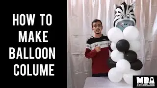 How to make Simple and Easy  Balloon Column / Balloon Tower | Tutorial | Zebra Balloon Decor | DIY