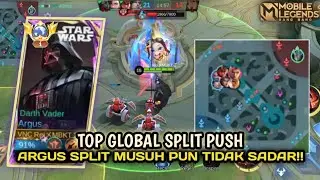 Musuh Buta Map Lagi!! Top Global Argus King Split Push | Mobile Legends