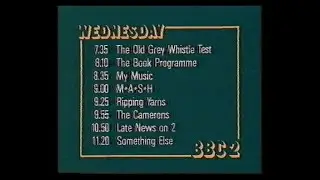 BBC2 Continuity | 9th October 1979