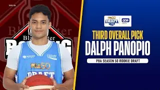 Dalph Panopio is the THIRD overall pick | PBA Season 50 Rookie Draft