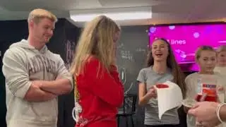 Pickled pig foot eating contest at white elephant party!!!🎄✝️