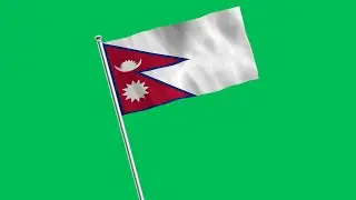 Nepal Flag 3D Animation Green Screen [FREE DOWNLOAD]