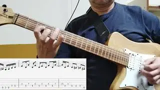 KIng Crimson - 21st century schizoid man instrumental section wuth tabs (transcripción por @east25 )