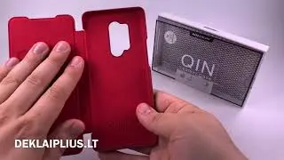 Nillkin Qin raudonas Oneplus 8 Pro dėklas-чехол-case