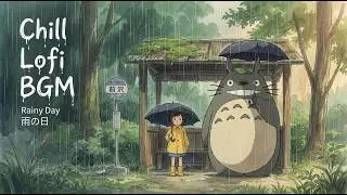 Rainy Bus Stop | My Neighbor Totoro Rain Lofi