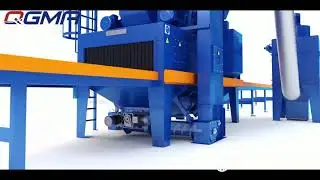 QGMA roller conveyor shot blasting machine