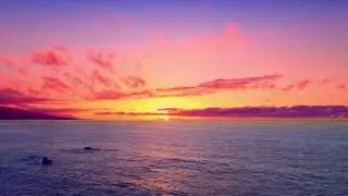 4K Video Ocean Sea Sunset Waves Rock Formations