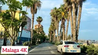 Driving Through The Malaga City- Spain 🇪🇸 Route By Car 🚗 4k