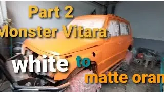 Part 2 Monster Vitara from White to Matte Orange #vitara4x4 #vitara