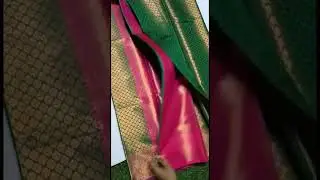 Beautiful green and pink saree combination hand stock