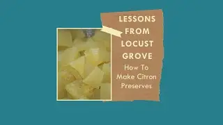 Lessons from Locust Grove: How to Make Citron Melon Preserves