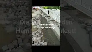 Herstellung einer wasserf&uuml;hrenden #Pflasterrinne in Beton.#naturstein #pflaster #tutorial #handwerk