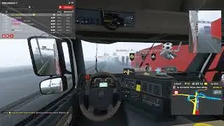 ETS 2: Illegal overtaking in the right-hand lane on motorway and collision caused by HarleyQuinnSs
