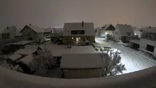 Starkschneefall: 30 cm Neuschnee in 12h im Zeitraffer, 25.-26. Januar 2026