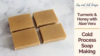 Turmeric and Honey with Aloe Vera  Cold Process Soap Making and Cutting | Jas and Jul Soaps