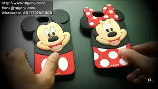 3D Cute Minnie Mickey Mouse Soft Gel Silicone Rubber Case Back For Apple Iphone