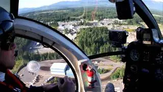 Kestrel Helicopters' MD500D, takeoff, turn and ascent.