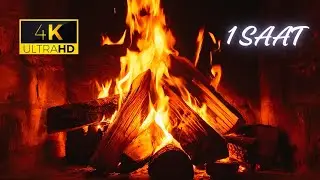 ATEŞ SESİ & Ş&Ouml;MİNE G&Ouml;R&Uuml;NT&Uuml;S&Uuml; - Rahatlatıcı Ateş Sesi - Fireplace Fire Relaxing Sound - 4K - 1 Saat