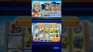 ZEUS slot game HUGE WIN 70,000 credits, 300x mega handpay slot machine jackpot payout