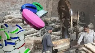 Amazing Process of Making Cloth Washing Brush in Factory || Mass Production of Wooden Brush