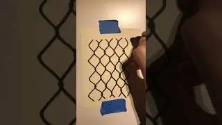 How to draw a Chain Link Fence! EASY!!