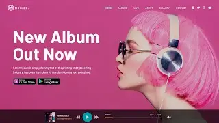 Music Landing Page Website Design using Html CSS & Javascript | Step By Step