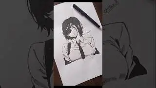 HIMENO drawing edit from anime Chainsaw man #art #manga