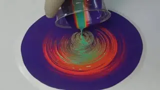 (353) Amazing colours in this straight pour ~ Acrylic pour painting