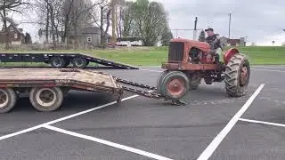 Loading Tricycle tractor on trailer with only two ramps!!!