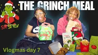 Trying the Grinch Meal! Vlogmas Day 7 Taste Test & Review