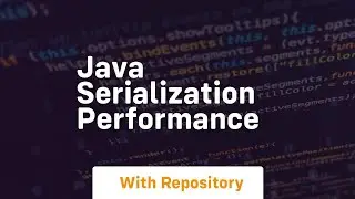 java serialization performance