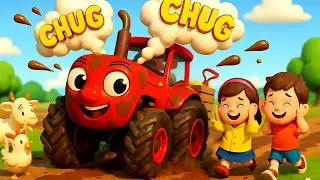 Muddy Chug Chug Tractor 🚜 | Fun Tractor Song for Kids 👶 | Farming Rhymes for Babies