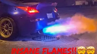 HUGE FLAMES ON MY 350Z!!! UPDATING MY FLAME MAP!