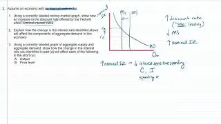 AP Macro Unit 4 - Money Market Practice Problems 2 - Monetary Policy