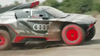 AUDI RS Q E TRON 2022 BUILD DEVELOPMENT   ROAD TO DAKAR RALLY CAR   OFFROAD TEST DRIVE