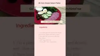 ❤️ Best KETO Diet Recipes You Should Try part 88 - Keto Simple Salami Platter