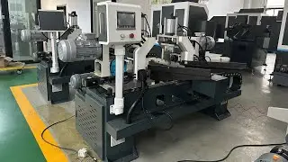 Pipe double head chamfering machine with automatic feeder