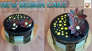 Light chocolate cake #new design #delicious 😋😋 recipe #decoration ideas