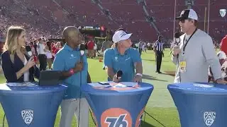 College Hall of Fame inductee Carson Palmer reminisces about USC with the Postgame Report crew