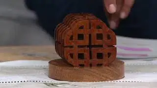 Monson Set of 6 Wooden Coasters with Holder on QVC