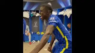 HILARIOUS 😂😂,Chelsea player DANCE after winning super cup.#Rudiger #jorginho #Zouma #Abraham
