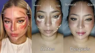⚠️HACK VIRAL PT.12👀CONTOUR NATURAL VS GLAMOUR😱&iquest;Contour f&aacute;cil?✅#makeuphacks &iexcl;MIR&Aacute;!&iexcl;INCRE&Iacute;BLE QUEDO!