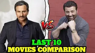 Saif Ali Khan 🆚 sunny Deol last 10 movies comparison #youtube #viral 
