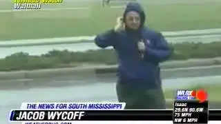 Hurricane Isaac - 29 August - WLOX interviews Jacob Wycoff